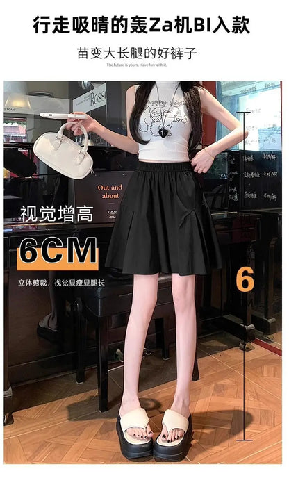 Shorts Womens Woolen High Waist Double Deck Winter Office Lady Mature Classic Elegant Commuter Flannel Warm Formal Workwear