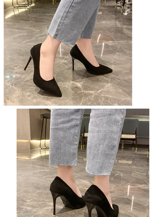 Donne Nuovi Sandali Con Tacco Medio Nero 6-8-10 cm A Punta Tacco Sottile Baotou Banchetto Scarpe Con Tacco Alto Scarpe Da Donna Tacones Mujer