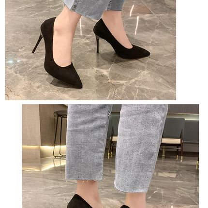 Donne Nuovi Sandali Con Tacco Medio Nero 6-8-10 cm A Punta Tacco Sottile Baotou Banchetto Scarpe Con Tacco Alto Scarpe Da Donna Tacones Mujer