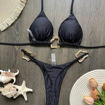 Micro Bikini Sexy da Donna, Costumi da Bagno Femminili, Set Bikini Push-Up, Abbigliamento da Spiaggia, Biquini Brasiliano PlatiNum