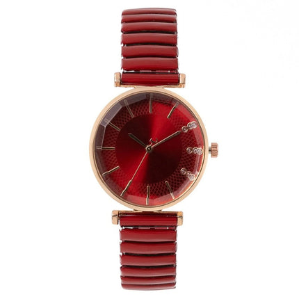 Orologio al quarzo da donna in cristallo semplice blu tesoro di lusso Orologio casual con cinturino elasticizzato in acciaio inossidabile Orologio da donna alla moda platinumshop