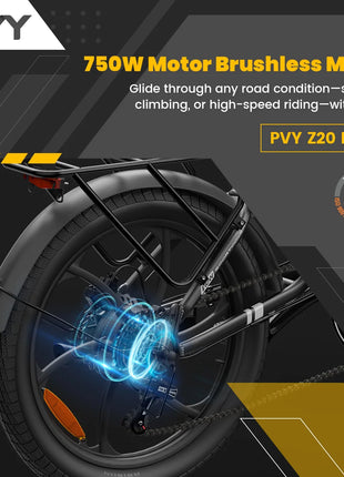Bicicletta Elettrica Pieghevole PVY Z20 MAX con Sensore di Coppia, Doppia Batteria per Pendolarismo Urbano, E-bike a Pedalata Assistita con Autonomia di 25.6Ah
