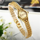 Orologio da polso dorato per donna Orologio da polso da donna di lusso con quadrante piccolo Orologio da donna al quarzo elegante in acciaio Regalo di moda reloj mujer platinumshop
