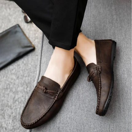 Mocassini da Uomo Slip-on Classici in Pelle, Scarpe Casual da Uomo, Calzature Piatte