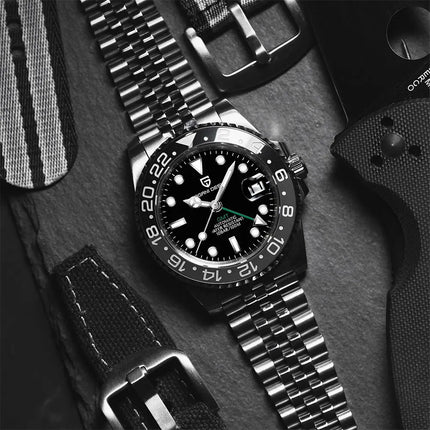 Orologio Meccanico di Lusso da Uomo PAGANI DESIGN 2026 con Ghiera Pepsi Cola da 40MM, Cinturino Jubilee in Acciaio Inossidabile, Impermeabile, Automatico, Regalo per Uomo