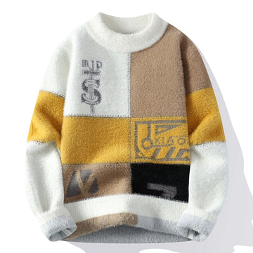2024 winter new style men's sweater knitted long sleeve Warm Men Fashion Sweaters Thicken Warm wool pullovers Sweater male