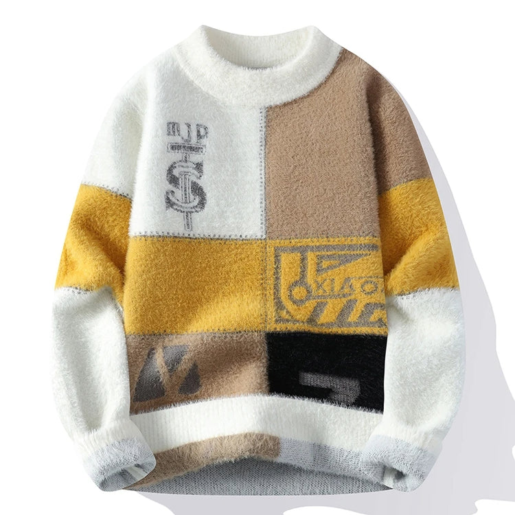 2024 winter new style men's sweater knitted long sleeve Warm Men Fashion Sweaters Thicken Warm wool pullovers Sweater male