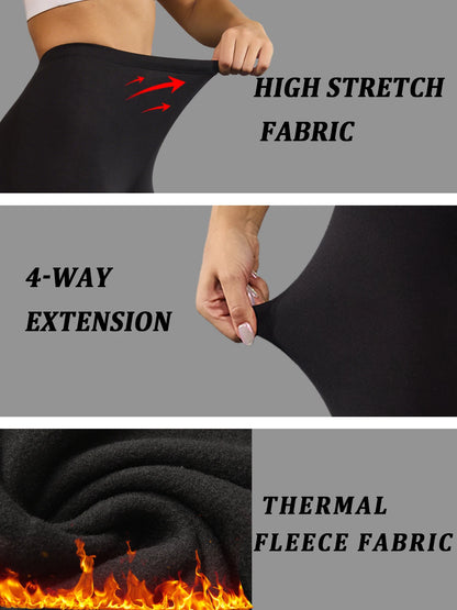 2 pcak Thermal running leggings with fleece interior for women Low Rise design provides warmth and comfort for winter workouts