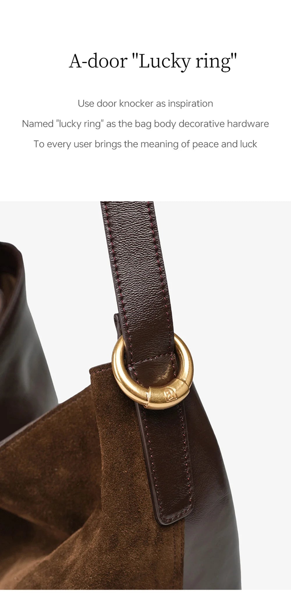 LA FESTIN Original Brand Suede Bag Designer Luxury Bag Bucket Bag Shoulder Crossbody Bag Handbag Women Autumn and Winter Bags