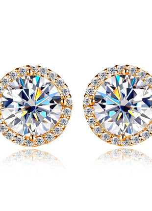 KNOBSPIN 1ct D Color Moissanite Earring For Women Wedding Fine Jewely with GRA 925 Sterling Sliver Plated 18k White Gold Earring PlatiNum