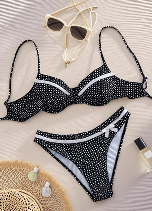 Bikini Micro Push-Up Sexy 2026, Costume da Bagno Femminile, Set Bikini a Pois, Abbigliamento da Spiaggia Brasiliano, Costume da Bagno Biquini