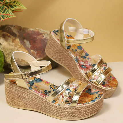 Women's Wedge Sandals 2026 New Summer Collection High-Quality Designer Shoes Casual Outdoor Platform Sandals for Women