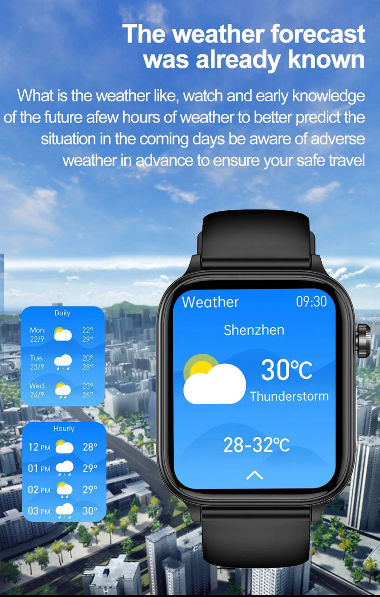 2025 Nuovo AI Diagnosi Lipidi nel sangue Acido urico Test di composizione corporea Smart Watch per uomo ECG + PPG Chiamata Bluetooth Salute Smartwatch platinumshop