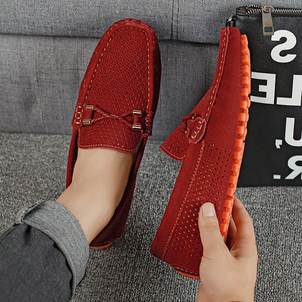 Scarpe Casual da Uomo Estate 2026, Mocassini di Lusso in Vera Pelle, Traspiranti e Comodi per la Guida