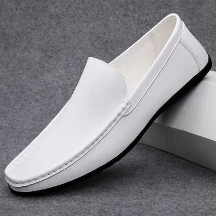Scarpe casual da uomo in pelle moda Estate comode slip on di alta qualità Mocassini bianchi Comode scarpe da barca da guida Mocassini da passeggio