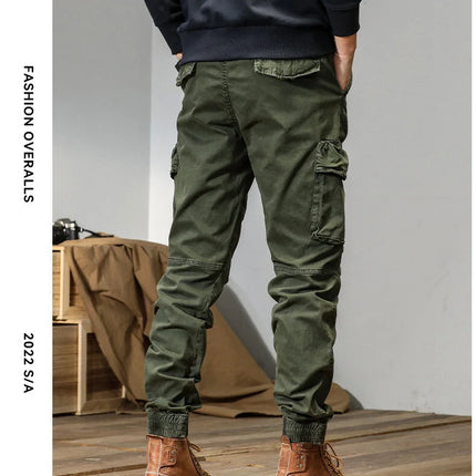 CAAYU Joggers Cargo Pants Men Casual Y2k MultiPocket Male Trousers Sweatpants Streetwear Techwear Tactical Track Black Pants Men