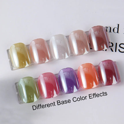1 Box Chrome Mirror Nail Powder Pearl White Rubbing Pigment Dust Moonlight Effect Shimmer Glitter Manicure Decor Nail Accessorie2028
