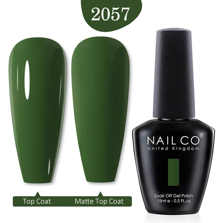 NAILCO 15ml Green Blue Series UV Nail Gel Polish Blue Colors UV&LED Gel Varnish Red Soak Off Semi Permanent LED Nail Gel Varnish