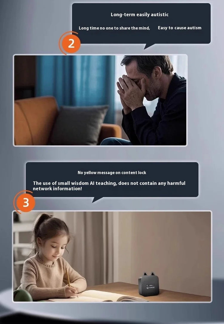 DeepSeek XiaoZhi Mini AI Emo Robot | Smart Voice Chatbot, Emotional Interaction, Personalized AI Companion, Unique Gift Idea PlatiNum