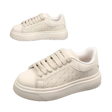 Luxury Men's Shoes 2026 Men Leather Sneakers Thick Soled Board Tennis Shoes New Casual Walking Shoes for Men & Women