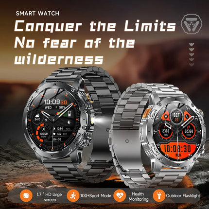 2025 Uomini Schermo AMOLED da 1,7 pollici Astuto Della Vigilanza 1000mAh Batteria Frequenza Cardiaca Chiamata Bluetooth NFC GPS Tracker Sport Fitness Orologi Nuovo platinumshop