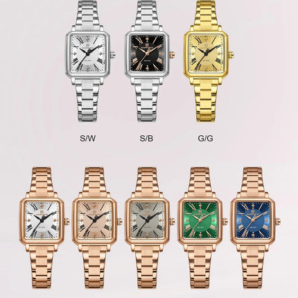 NAVIFORCE Orologio da donna alla moda per donna Orologio da polso da donna casual impermeabile al quarzo in acciaio inossidabile da regalare alla fidanzata 2025 platinumshop