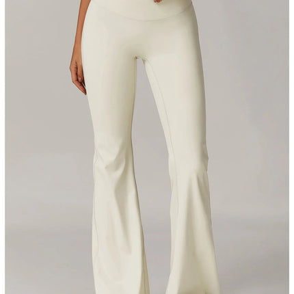 High Waist Wide Leg Pants Leggings Women Tights Fitness Bell-bottoms Yoga Elastic Leggings Push Up Gym Workout Flared Pants PlatiNum
