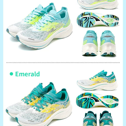 ONEMIX Scarpe da corsa con piastra in carbonio per uomo Assorbimento degli urti Scarpe sportive ultraleggere Rimbalzo Scarpe da ginnastica da maratona per donna all'aperto PlatiNum