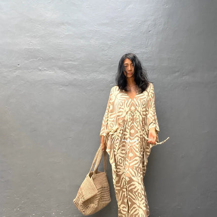 Abiti caftano da donna con scollo a V, costume da bagno estivo, copricostume caftano, abiti da spiaggia maxi taglie forti platinumshop