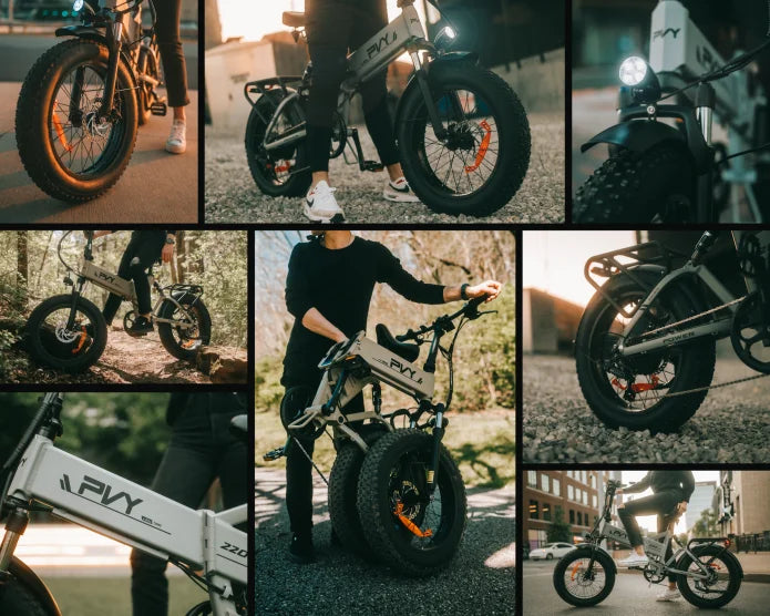 PVY Z20PLUS 1000 Bici Elettrica Per Adulti 250W Motore Città Bicicletta Elettrica 48V16.5AH Batteria E-bike 20 Pollici Fat Tire Ebike