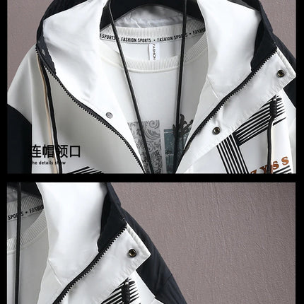 2025 Spring Casual Jackets Sportswear+Pants Men's Sets Korean Style 2 Piece Sets Men Streetwear Fitness Male Tracksuit