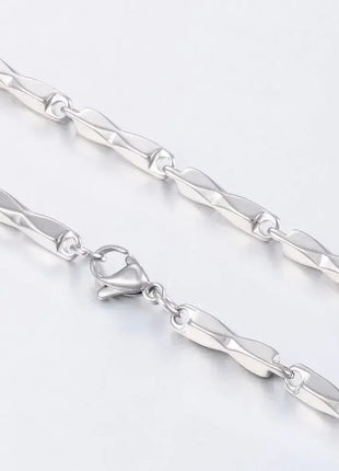 Gioielli di moda stile hip-hop con catena bizantina da uomo in acciaio inossidabile PlatiNum