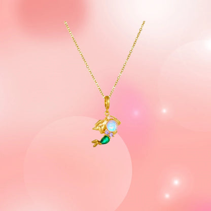 Collana alla moda con zirconi colorati, fiaba, piccola principessa, catena universale placcata in oro, catena clavicola, temperamento dolce