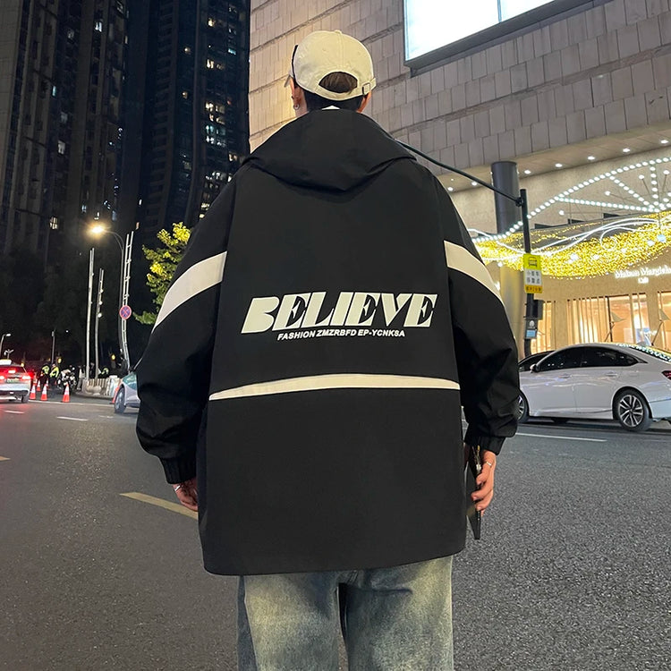 New Arrival Men's Hooded Jackets 2026 Spring Autumn Outdoor Loose Casual Coats Youth Streetwear Plus Size M-4XL Tops Clothing