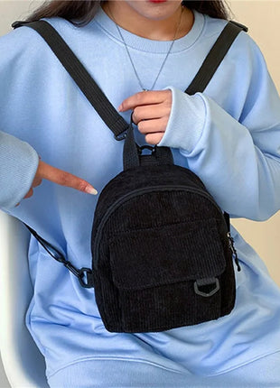 Mini Backpack Square Bag Korean Version Fashionable Sweet Shoulder Bag Female's Schoolbag Stylish  Simple Crossbody Bag Casual PlatiNum