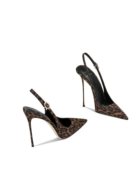 2025 Spring New Leopard Pattern Pointed French Luxury Small Comfortable Thin Heel Versatile High Heel Sandals for Women PlatiNum