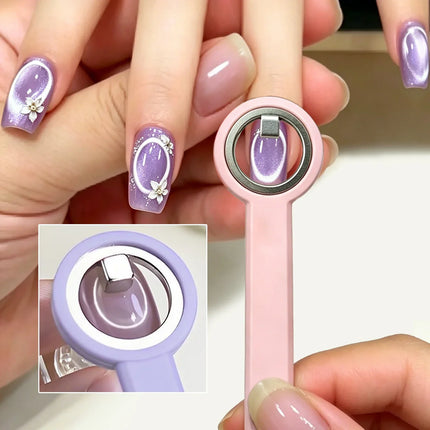 ail Magnet Ring Magnetic Tool with Handle for Cat Eye Gel Polish DIY Nail Art Manicure Tools 2028