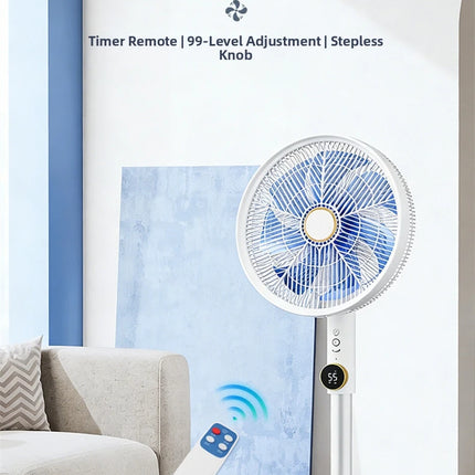 Ventilatore a Torre con Inverter DC, Ultra Silenzioso a 12 Velocità con Telecomando, Ventilatore Oscillante a Risparmio Energetico per Soggiorno/Camera da Letto