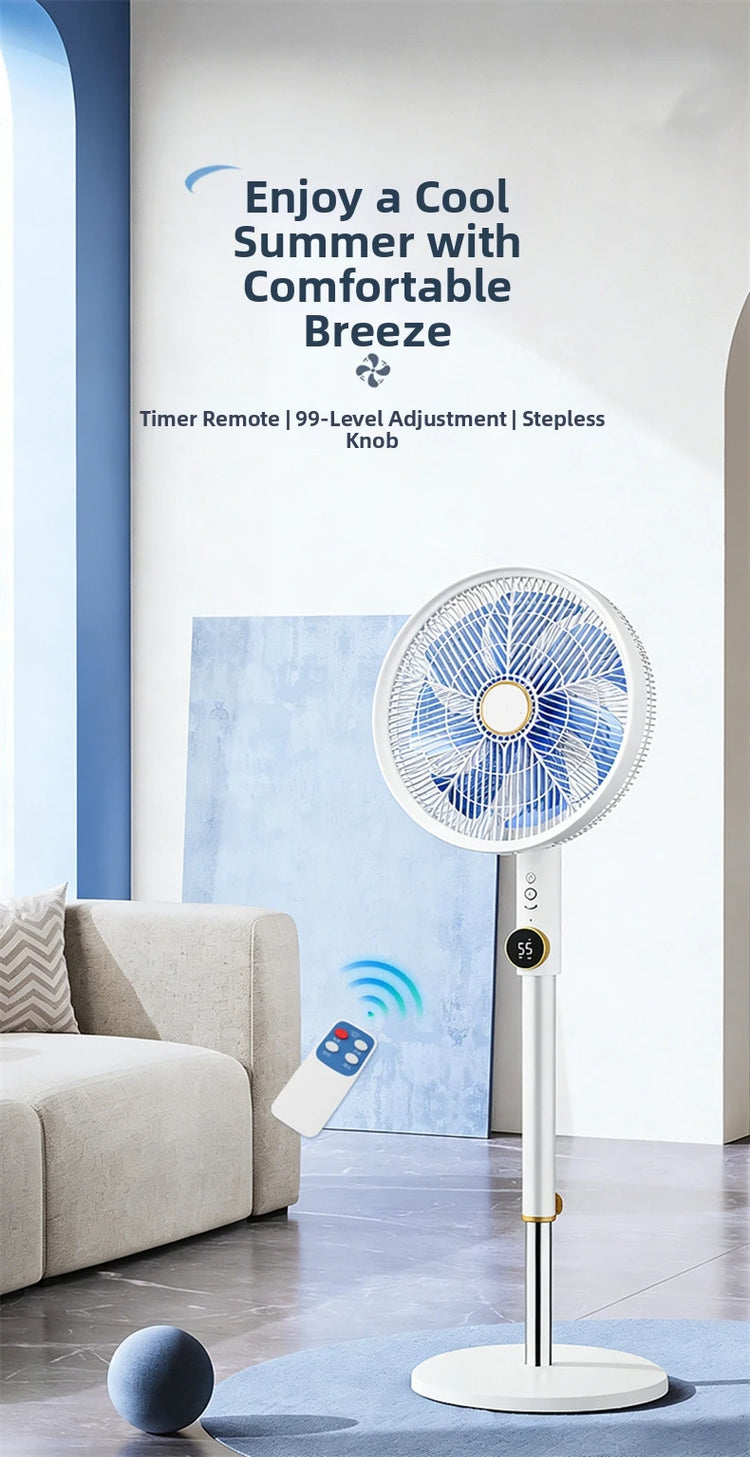 Ventilatore a Torre con Inverter DC, Ultra Silenzioso a 12 Velocità con Telecomando, Ventilatore Oscillante a Risparmio Energetico per Soggiorno/Camera da Letto