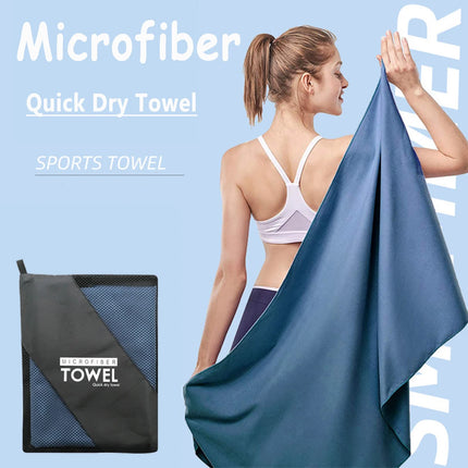 Serviette de Sport à Séchage Rapide 40x80/80x160CM Bleu Gris Vert Orange pour Natation Salle de Sport Fitness Camping Course Plage