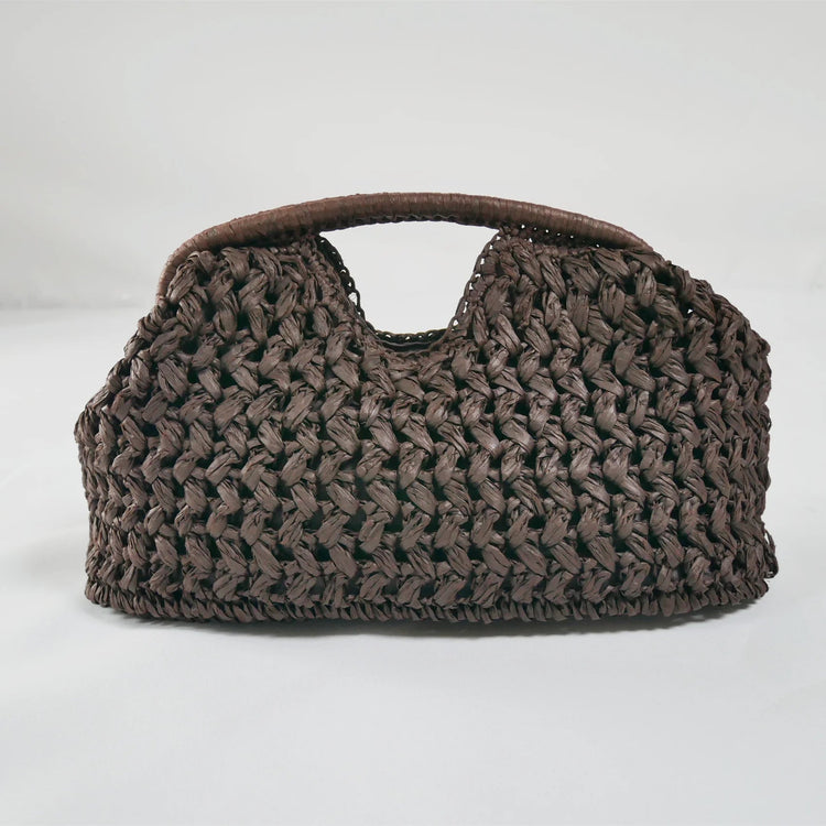 Fashion Straw Clip Shell Clutch Bag for Women Designer Paper Woven Handbags Casual vintage Handmade Summer Beach Bag 2025 PlatiNum