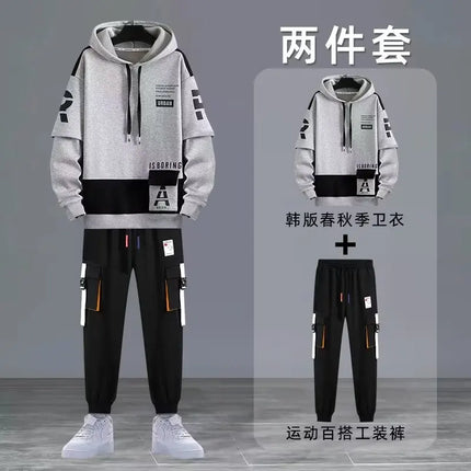 2022 Spring Autumn Men's Sets Print Tracksuit Men 2 Pieces Set Hoodies+Sweatpants Japan Fashion Men Clothing Jogging Sets Men