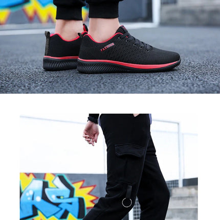 Scarpe da ginnastica da uomo e da donna in maglia, traspiranti, atletiche, da corsa, da passeggio