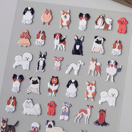 1Pcs 5D Lovely Dog/Cat Nail Art Stickers Cartoon Puppy Kitten Pet Animal Adhesive Nail Decals Y2K Manicure Decorations Sliders &
