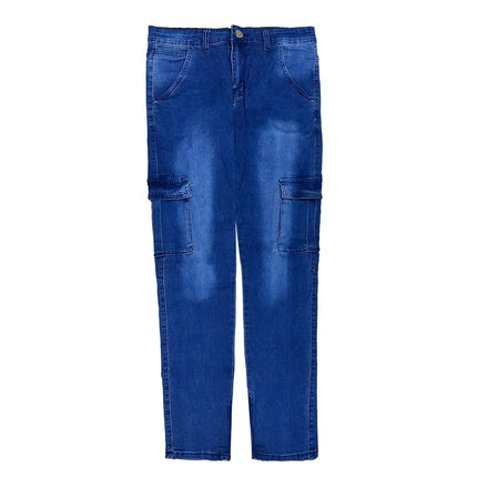 Jeans Men Wide Leg Cargo Pants Streetwear Baggy Men Korean Fashion Loose Straight Male Clothing Y2K Hip Hop Style Male Trousers PlatiNum