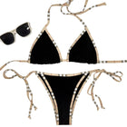 Set Bikini di Lusso a Righe con Halter per Donne, Costume da Bagno Sexy a Due Pezzi, Abbigliamento da Spiaggia alla Moda platinumshop