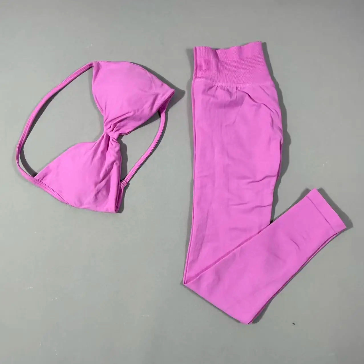 Yoga Gym Set 2 Piece Women Strappy Yoga Bra Top Workout Scrunch Shorts Sports Suit Fitness Clothes Seamless Yoga