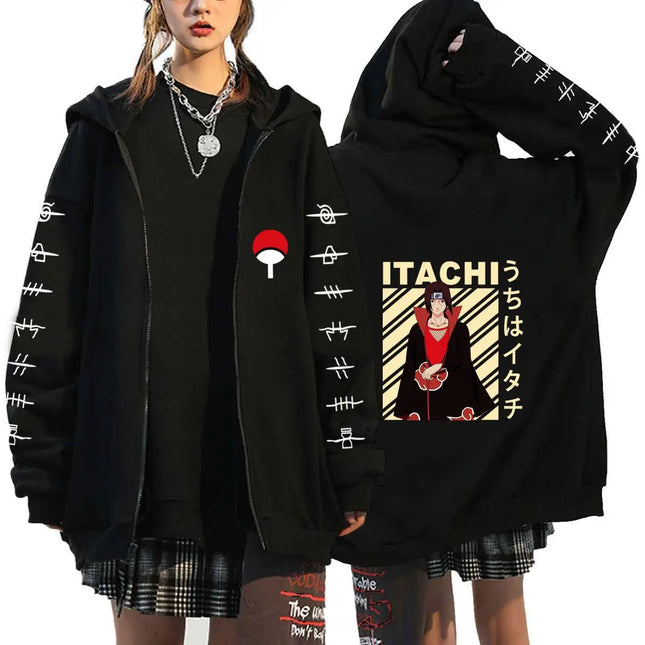 Naruto Printed Zipper Hoodie for Men and Women Casual Hoodie, Organized Top Jacket, Outerwear