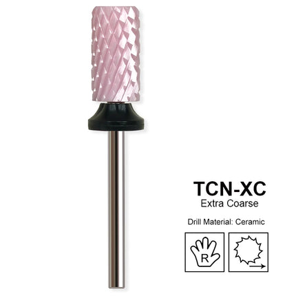 Pink Ceramic Carbide Nail Drill Bits Milling Cutter For Gel Polish Remover Electric Nail Machine Polishing Peeling File Home Salon Manicure Pedicure Accessories
