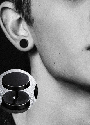 1 paio di orecchini a bottone a cerchio rotondo in acciaio inossidabile per uomo donna che non sbiadiscono gioielli per orecchini platinumshop